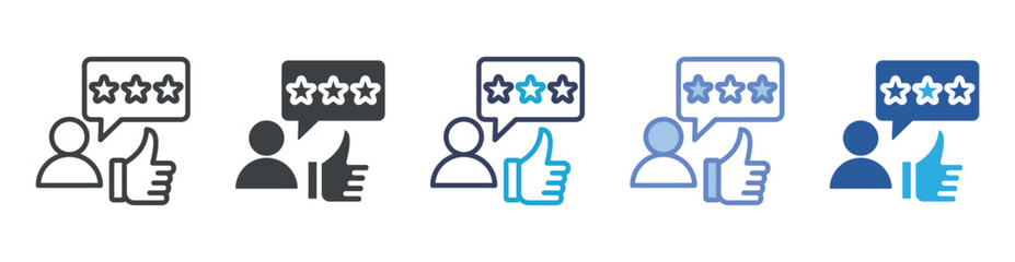 Testimonial icon set multiple style collection