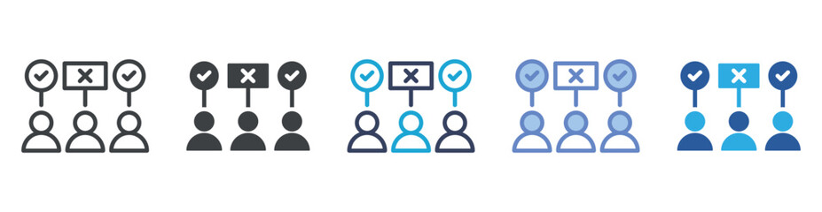 Vote icon set multiple style collection