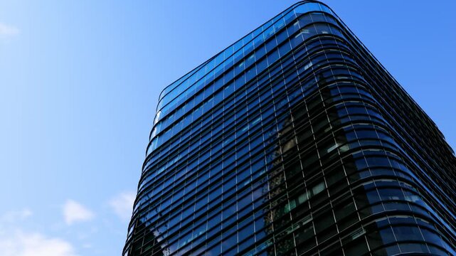 Office building delay in the city business center.