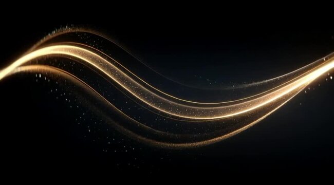 Single elegant spark line sweeping across a deep black background