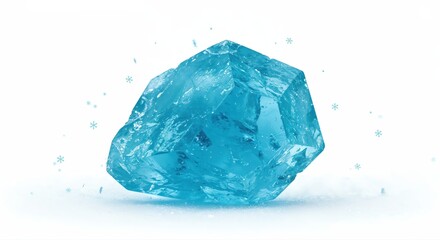 Obraz premium Aqua Quartz: A radiant piece of aqua quartz radiates natural beauty and subtle glimmer, a testament to the Earth's artistic expression.