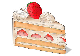 cake with strawberries