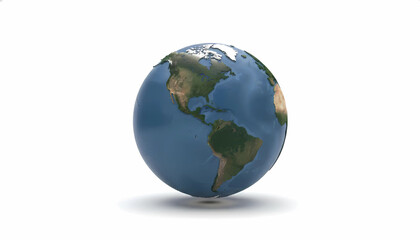 Fototapeta premium Stunning 3D render of planet Earth centered on the Americas