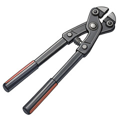 Durable bolt cutter construction tool ready for any job requiring cutting power, ideal for construction, hardware repair and industrial applications.
