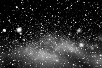 Fototapeta premium A dark void filled with countless sparkling, shimmering, white celestial bodies