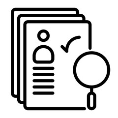 resume icon, line icon style