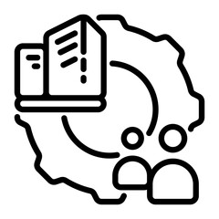 Staff icon, line icon style