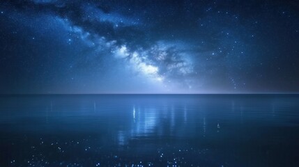 Night Sky Over Ocean