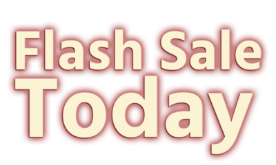 Flash sale today text with red outline for limited time offer