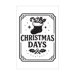 “Christmas Days Vintage Illustration”