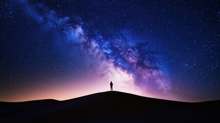 Person Silhouetted Against the Milky Way