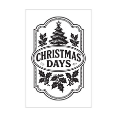 “Christmas Days Vintage Illustration”
