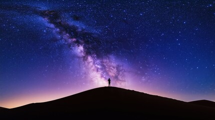 Person gazing at the Milky Way