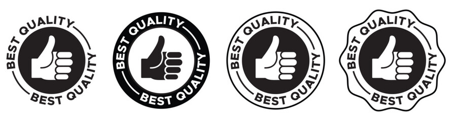 Best Quality Stamp Badges &ndash; Blue Thumbs Up Approval Seal Icons