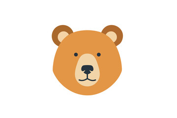 Cute Cartoon Bear Face Icon