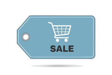 Discount Price Tag with Shopping Cart Icon