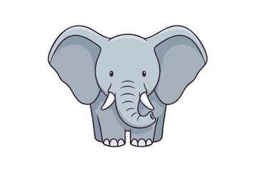 Fototapeta premium Cute Cartoon Elephant Illustration