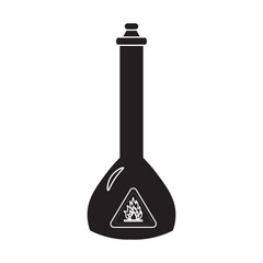 Flammable Long Neck Flask glyph icon