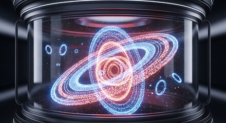 Glowing futuristic email address concept with digital design elements