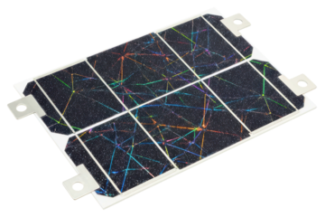 Rectangular solar panel module for renewable energy generation isolated with transparent background
