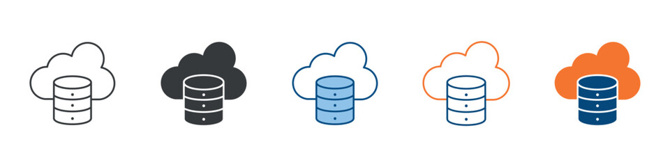 Database Icon Set Multiple Style Collection 