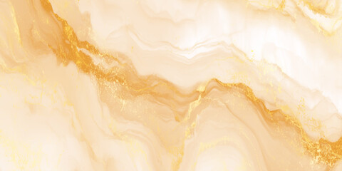 Elegant gold and orange fluid alcohol ink texture abstract background banner luxurious and vibrant design.
