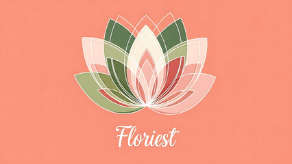 A serene lotus flower illustration on a soft peach background with elegant typography