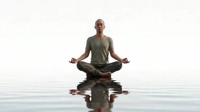 Tranquil meditation retreat: A reflective sequence of an individual finding inner peace with