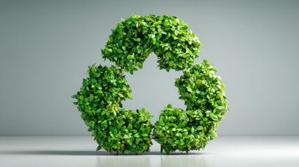 Green leafy letter symbolizing eco-consciousness and sustainable practices to promote green living and environment