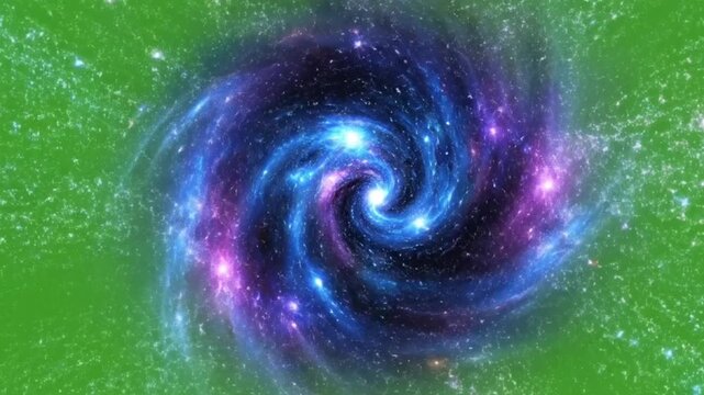 A circular teleportation vortex opening and closing on a clean green background.