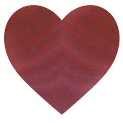 A large red–pink gradient heart with a soft grain texture on a black background. The heart shape appears smooth and modern, symbolizing love, affection, warmth