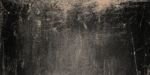 Dark grunge black texture with scratches, dust and splatters for both print and digital use.