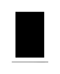 Black rectangle with line below