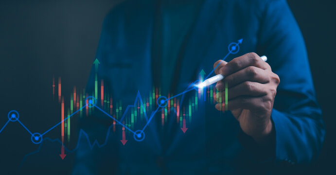 2025 Professional analyzes finance, trading, and investment data on a digital stock market chart. Strategy, technology, and business growth lead to economic success and profit in the global future. - Powered by Adobe