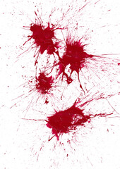 red paint splash with transparent background