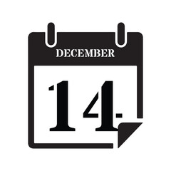 Black December Fourteenth Date Graphic