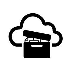 Outlined cloud storage symbol representing lightweight remote file saving, flexible access, scalable capacity, and clean digital organization across cloud systems.