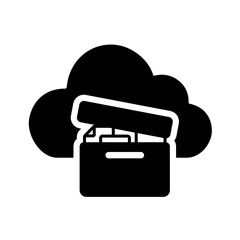 Cloud storage icon showing centralized digital space for saving, organizing, and accessing files across remote platforms with scalable and reliable data management.