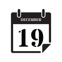 Black December Nineteenth Date Graphic