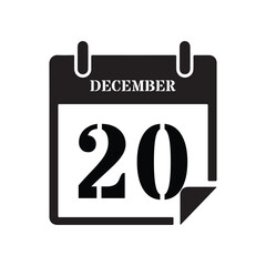 Black December Twentieth Date Graphic