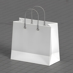 Minimalist Shopping Bag: A pristine, modern shopping bag featuring elegant handles, ideal for showcasing product, brand identity, and offering a touch of retail charm.