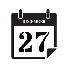 Black December Twenty-Seventh Icon Graphic