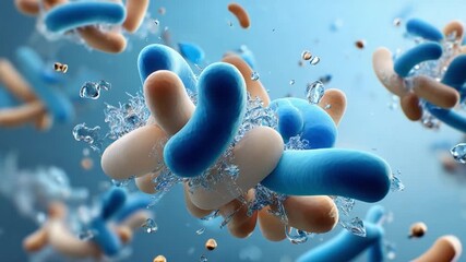 Microscopic Wonders: An eye-level shot captures a vibrant cluster of microorganisms, showcasing their unique forms. This image will evoke curiosity and fascination within anyone who gazes upon it.