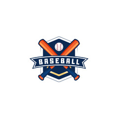 baseball logo badge vector design
