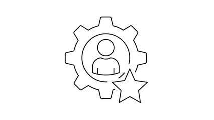 User Performance Settings, Skill Rating, and Management Icon. Vector Illustration.