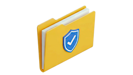 Folder with Shield Icon: Data Protection Concept