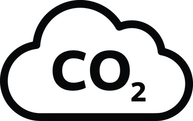 Carbon Dioxide Cloud  CO2 Emissions, Climate Change, Pollution, Greenhouse Effect, Environmental Hazard, and Global Warming Vector Illustration