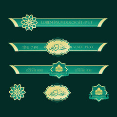 islamic lower third vector design