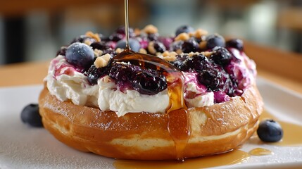 Delicious homemade apple pie and fresh jam dessert on a white plate for a tasty breakfast snack