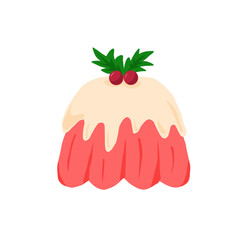 Jelly Christmas cake, Jelly pink and sweet jelly